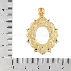 Blume Messing Micro Pave Zirkonia Anhänger Cabochon Einstellungen KK-U026-04G