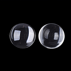 Transparente Glas Cabochons GGLA-R026-48mm-B