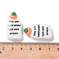 Cartoon weiße Katze Harz Decoden Cabochons CRES-R203-01C
