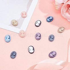 Harz Cameo Lady Kopf Cabochons CRES-CA0001-02