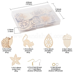 Набор для изготовления сережек на День благодарения своими руками WOOD-FS0001-06