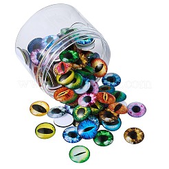 Augen bedruckte Glas Cabochons GGLA-BT0001-01