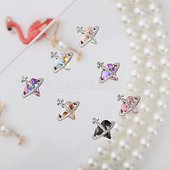28 Stück 7 Farben Legierung Strass Cabochons MRMJ-GL0001-11