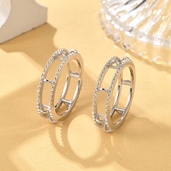 Originaldesign 925 Sterling Silber Loop Ring Fassungen FIND-Z078-01P