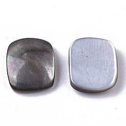 Natürliche schwarze Lippe Shell Cabochons X-SHEL-R047-13