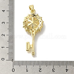 Gestell aus Messing mit Mikropflaster und klaren Zirkonia-Anhängerfassungen KK-H485-04G