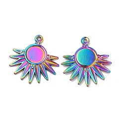 Ionenplattierung (IP) 304 Edelstahl Anhänger Cabochon-Einstellungen STAS-L020-022RC