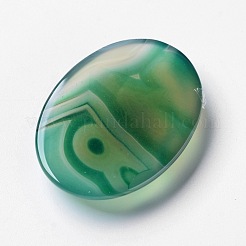 Natürlichen grünen Achat Cabochon X-G-F296-08-30x40mm