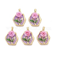 Латунь эмаль подвески&nbsp;KK-SZC0009-03G-02
