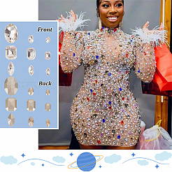 450 Stück Glas-Strass-Cabochons im 9-Stil GGLA-HY0001-04