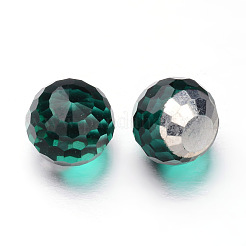 Facettiert rund Glas Cabochons GGLA-L008A-M