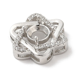 Messing-Kristall-Strass-Anhänger Cabochon-Einstellungen KK-D033-04P
