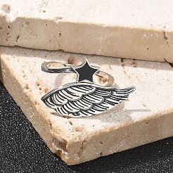 Offene Manschettenringe aus Sterlingsilber für Damen RJEW-R008-01AS-01