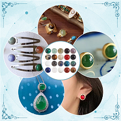 40 Stück 20 Stile natürliche gemischte Edelstein-Cabochons G-PH0002-55