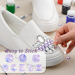 40 Stück 8 Stile K9 Glas Strass Cabochons MRMJ-DC0001-02
