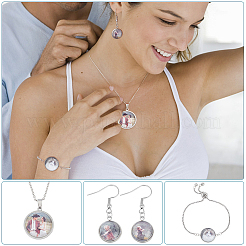DIY Blanko-Kuppel-Schmuckset-Herstellungsset DIY-UN0050-27
