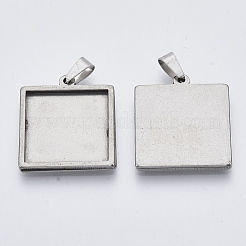 Anlaufgeschützte Cabochon-Anschlussfassungen aus Edelstahl 304 STAS-R101-04A