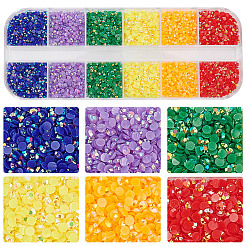 1 Schachtel Strass-Cabochons aus Kunstharz mit spitzer Rückseite MRMJ-DC0001-09