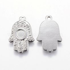 Emaille-Fassungen für Anhänger aus Edelstahl 304 STAS-F088-11P