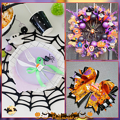 96 Stück 16 Stile Halloween Motiv opake Resin Decoden Cabochons CRES-SC0002-90