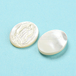 Religion natürliche Muschel-Cabochons SHEL-D079-21