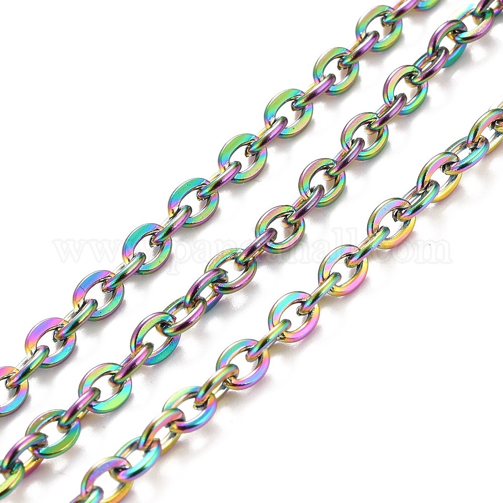 Wholesale PVD Vacuum Plating 304 Stainless Steel Cable Chains