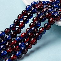 Окрашенного распылением треск стеклянные бусы нити&nbsp;CCG-Q002-8mm-12