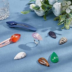 10 Stück Cabochons aus natürlichen und synthetischen Edelsteinen im 10-Stil G-FH0001-33