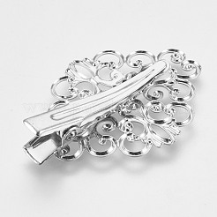 Haarschmuck Eisen Alligator Haarspange Zubehör X-MAK-WH0002-02P