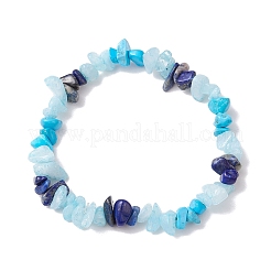 2 verstellbares geflochtenes Armbandset mit natürlichen Edelsteinen BJEW-JB10994