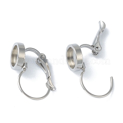 Anlaufgeschützte Ohrringbeschläge aus Edelstahl 304 mit Klappverschluss KK-H152-09A-P