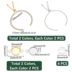 Bausatz für ein leeres Kuppelgliederarmband zum Selbermachen DIY-UN0005-27
