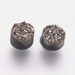 Harzimitat Druzy Quarz Cabochons RESI-E013-02-4mm
