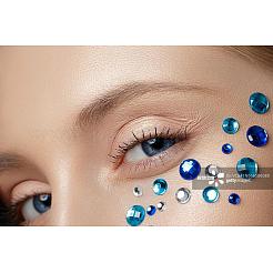 Strass-Cabochons aus Glas mit flacher Rückseite MRMJ-WH0077-075