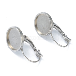 Anlaufgeschützte Ohrringbeschläge aus Edelstahl 304 mit Klappverschluss KK-H152-09D-P