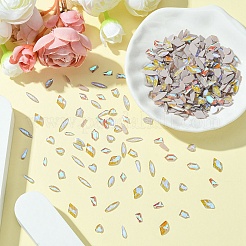 Durchscheinende Strass-Cabochons aus Glas mit flacher Rückseite MRMJ-T063-367