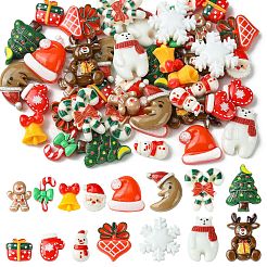 45 Stück 15 Stile Weihnachts-Cabochons aus opakem Harz. RESI-YW0001-99