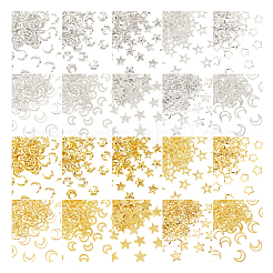 1400 Stück Messing-Cabochons im 20-Stil MRMJ-OC0003-80