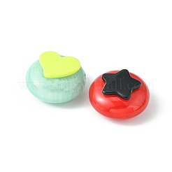 Zweifarbige opake Acryl-Cabochons SACR-X0015-21