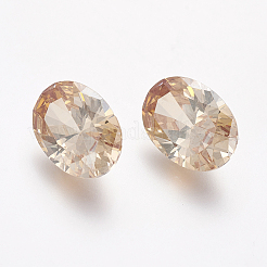 Galvanisierte Cabochons mit spitzem Rücken aus Zirkonia ZIRC-I024-07