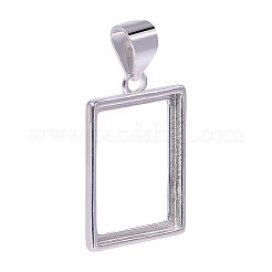 1 Stück 925 Sterling Silber Anhänger Cabochon-Fassungen STER-BC0002-77A