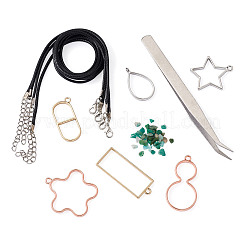 DIY UV / Epoxidharz Anhänger Halskette Herstellung Kits DIY-TA0008-72