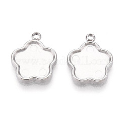 Cabochon-Fassungen für Anhänger aus Edelstahl 304 STAS-T065-88P