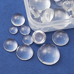 56pcs 5 Arten transparente Glascabochons GGLA-FS0001-03