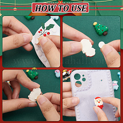 30 stücke 15 arten weihnachtsthema opake harz cabochons CRES-BC0001-08