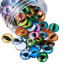Augen bedruckte Glas Cabochons GGLA-BT0001-01