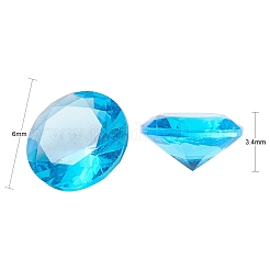 50 Stück 10-farbige Zirkonia-Cabochons mit spitzer Rückseite ZIRC-CJ0001-25