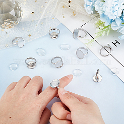 DIY-Set zur Herstellung blanker Fingerringe mit Kuppel DIY-DC0001-62