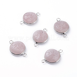 Natürliche Rosenquarz-Verbindungsstecker G-G807-F04