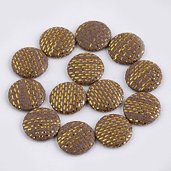 Handgemachte strohgeflochtene Cabochons WOVE-S119-03B-01